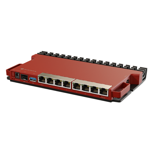 Router 8 porturi Gigabit, 1 port PoE IN, 1 port PoE Out, SFP 2.5G, NAND, USB, 1U - MikroTik L009UiGS-RM SafetyGuard Surveillance