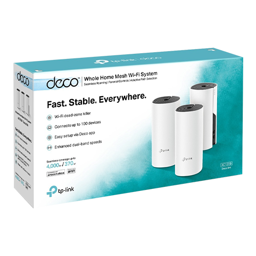 Sistem Mesh Wireless TP-LINK Deco M4(pachet de 3) AC1200 Gigabit DecoM4(3-Pack) SafetyGuard Surveillance