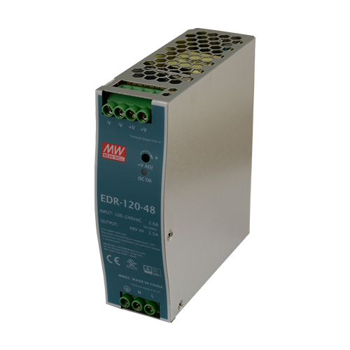 Sursa de alimentare in comutatie, 24V / 6.5A, sina DIN - MEAN WELL EDR-150-24 SafetyGuard Surveillance