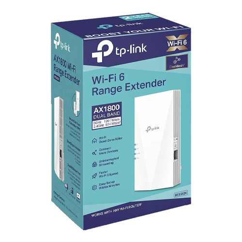 Wireless Range Extender TP-LINK RE600X AX1800, Wi-Fi 6, Dual-Band - TP-LINK RE600X SafetyGuard Surveillance