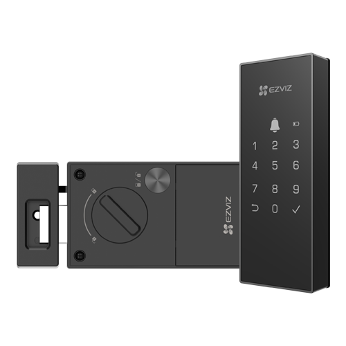Yala inteligenta, Wi-Fi, sonerie incorporata, verificare status inchidere, alarma anti-furt - EZVIZ CS-DL03(WP)-Black SafetyGuard Surveillance
