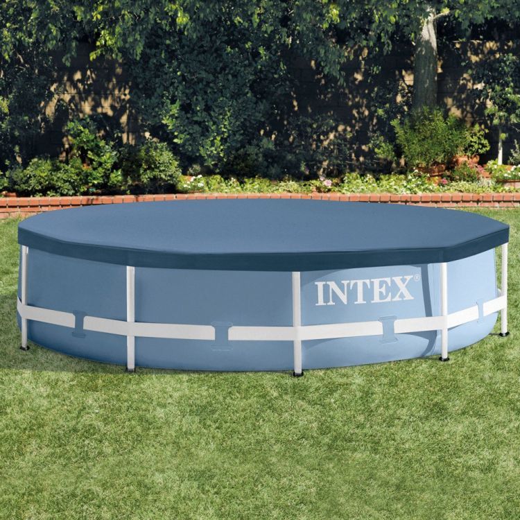 Prelata rotunda pentru piscina Intex 28031, D366xH25 cm, PVC, bleumarin Household NewTrend