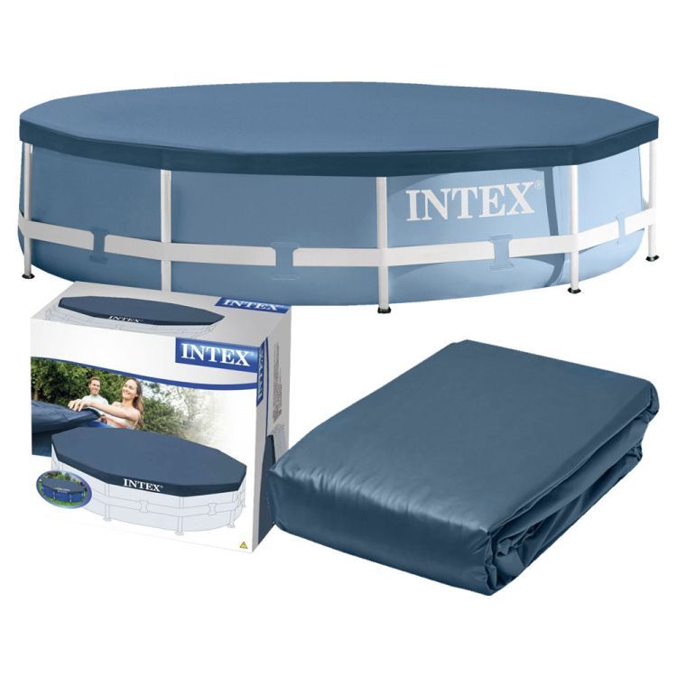 Prelata rotunda pentru piscina Intex 28031, D366xH25 cm, PVC, bleumarin Household NewTrend