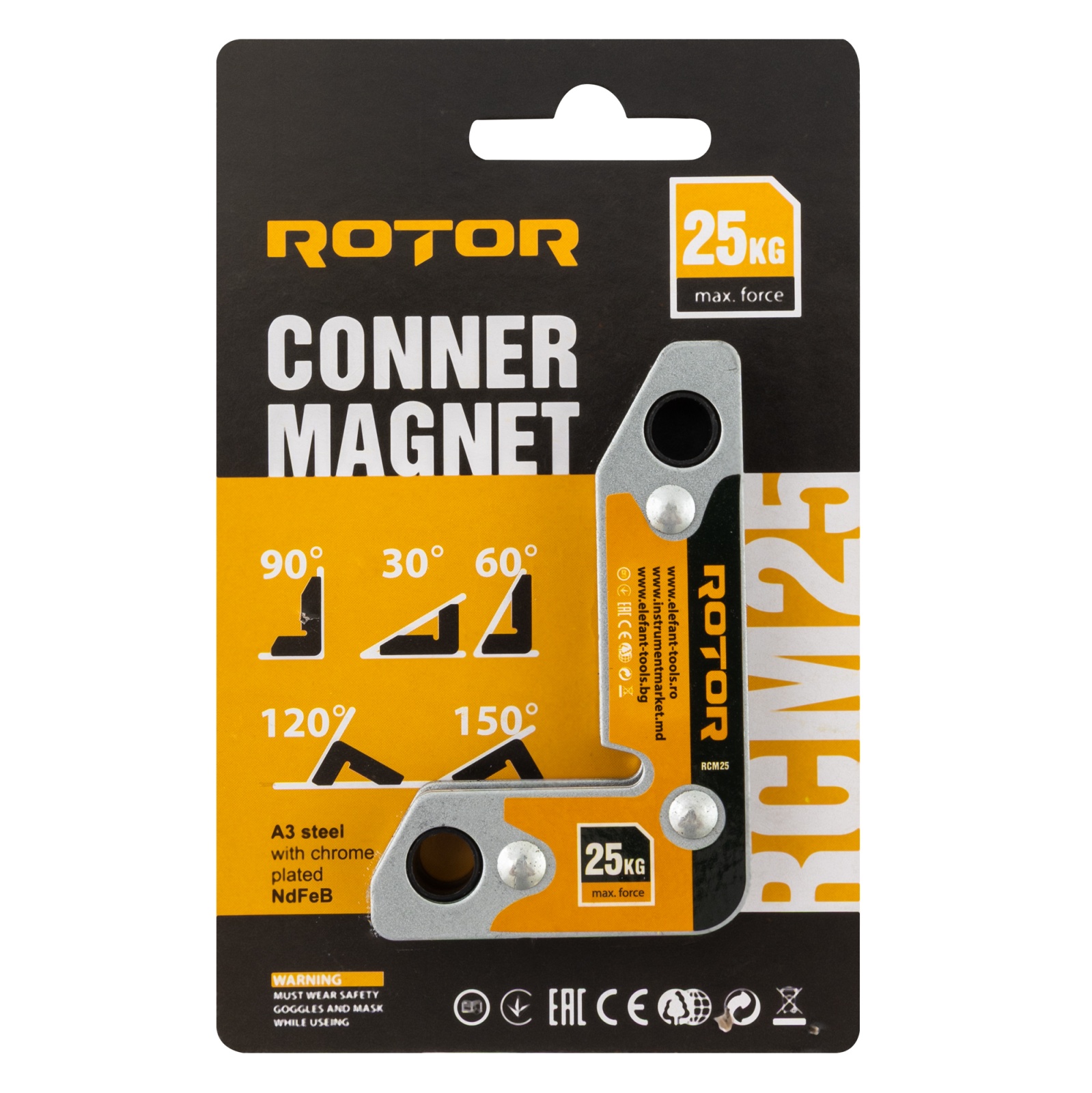 Suport magnetic pentru sudura pe colt RCM25, ROTOR Innovative ReliableTools