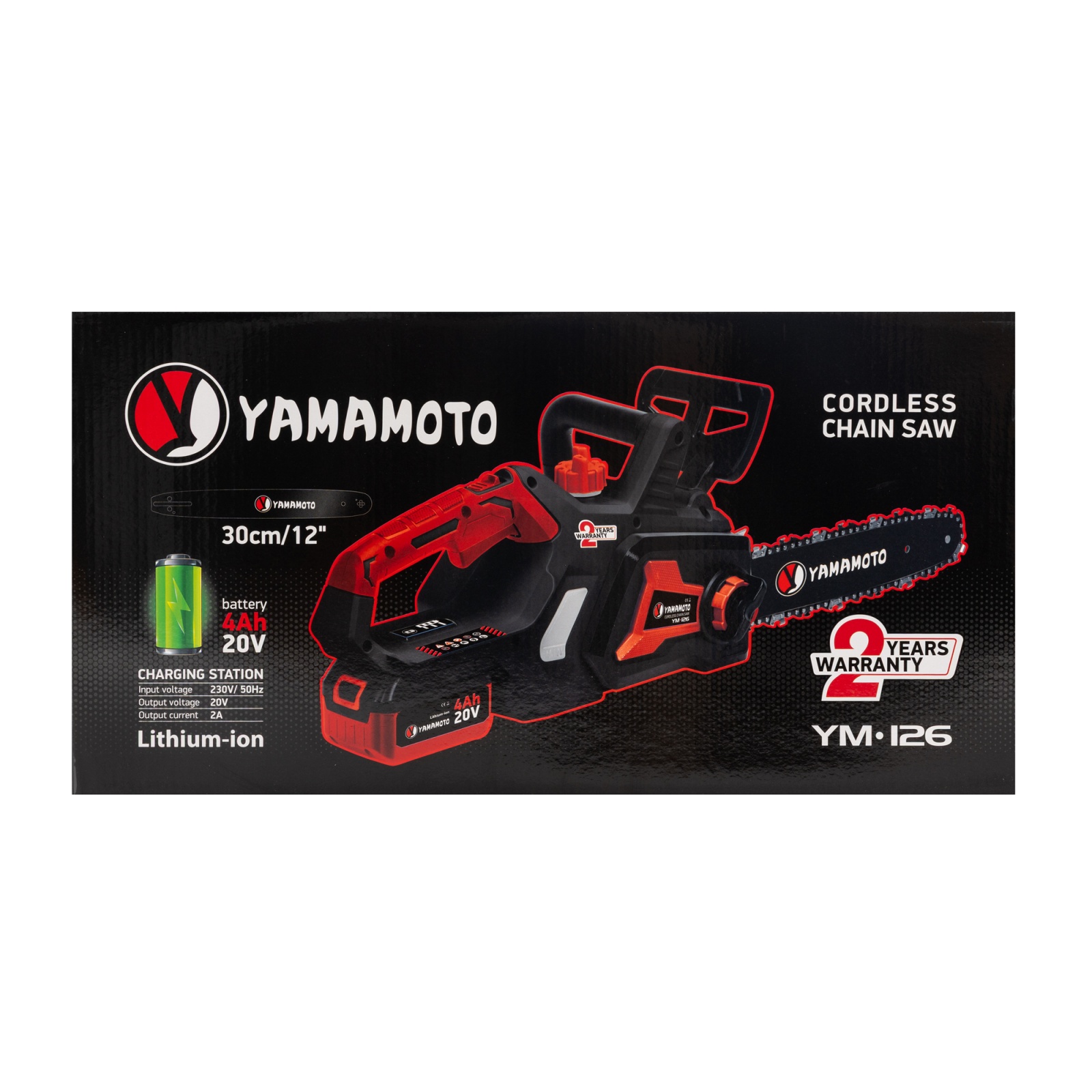 YM.126 fierastrau electric cu lant pe acumulator 20V YAMAMOTO Innovative ReliableTools