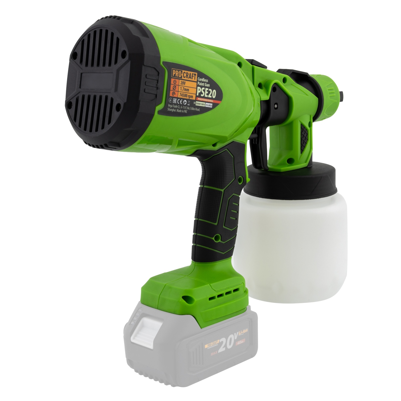 Pistol de vopsit cu acumulator 800W PROCRAFT PSE20 Innovative ReliableTools