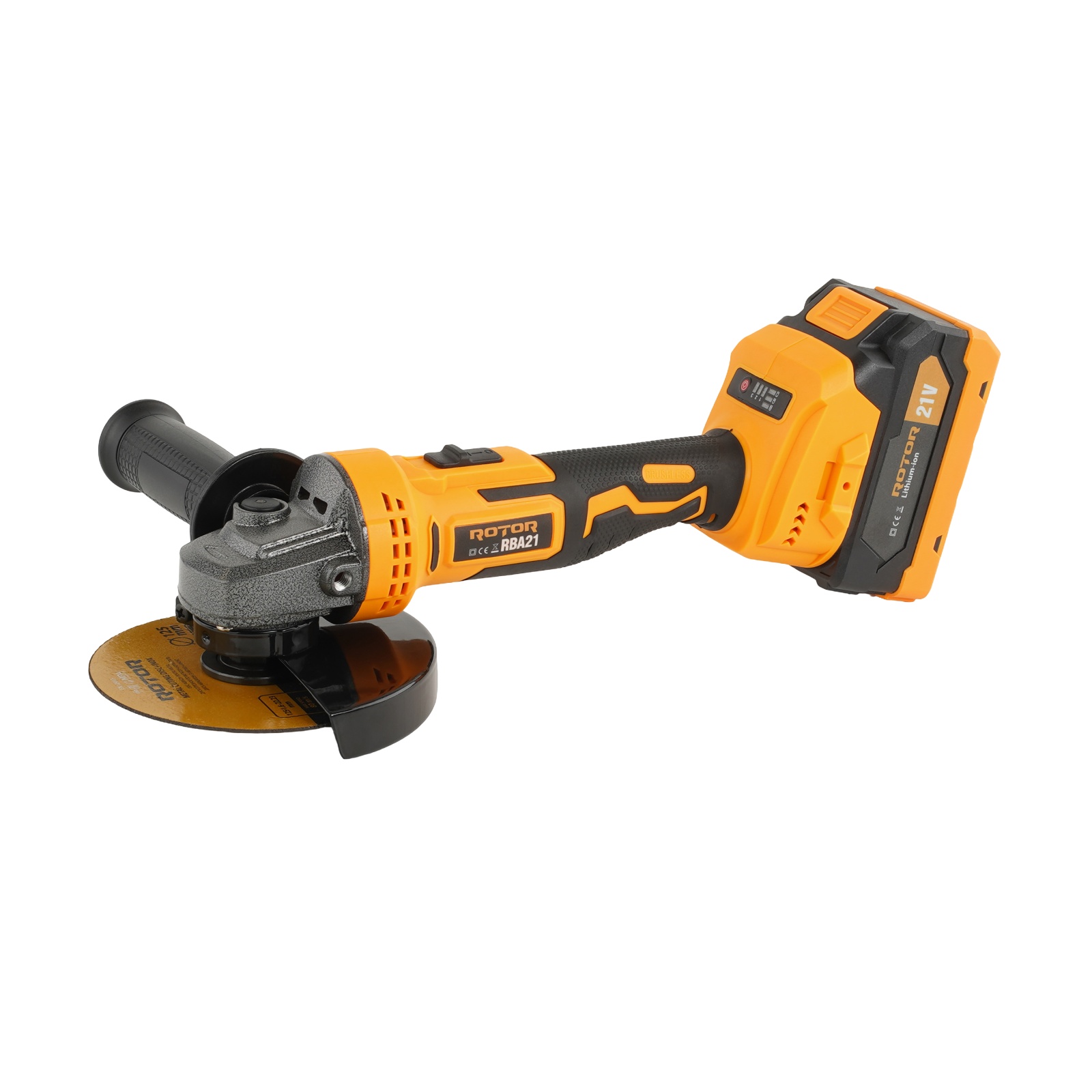 Polizor unghiular cu variator, ROTOR RBA21,8500 RPM, cu acumulator 21 V /3 Ah Innovative ReliableTools