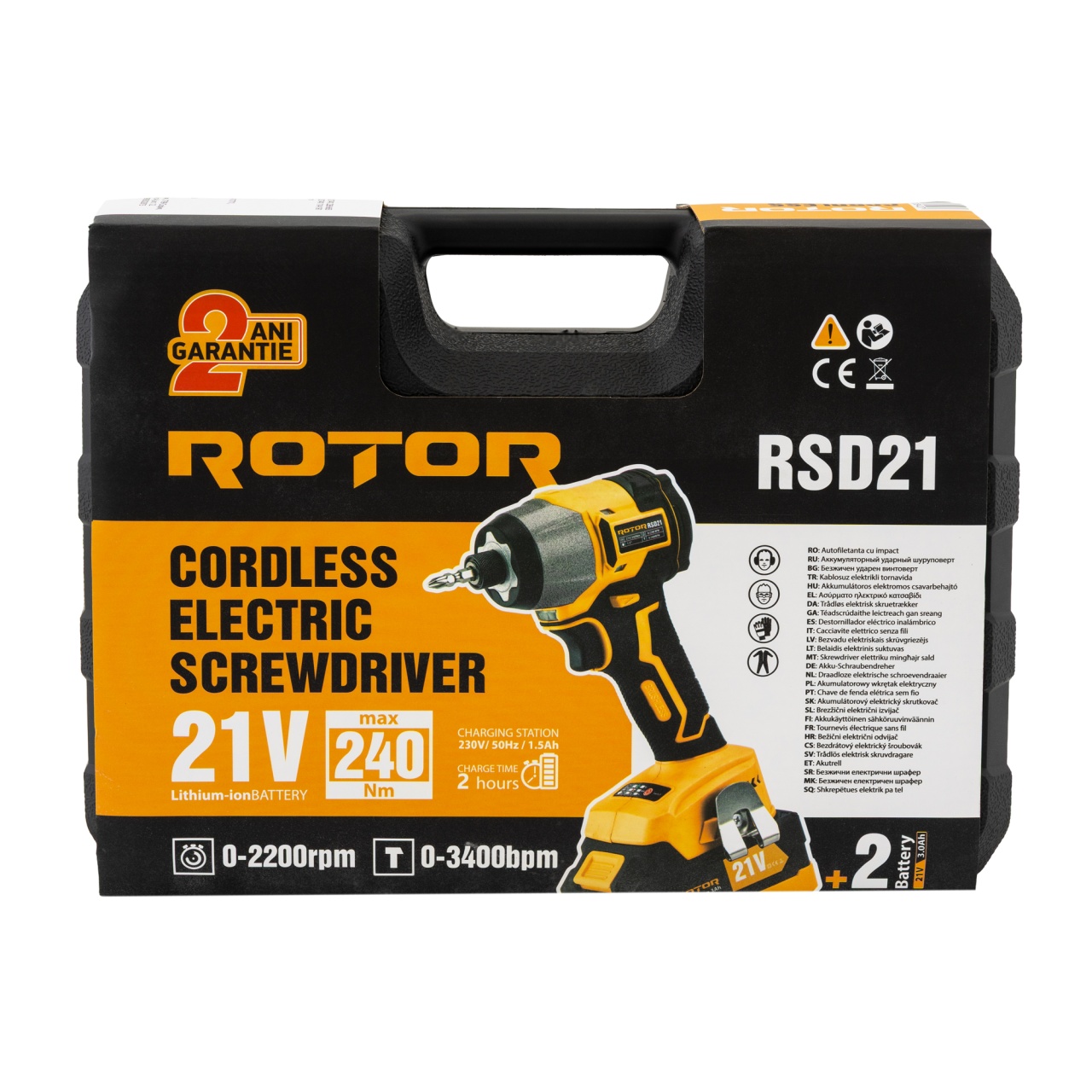 Autofiletanta cu impact pe acumulator ROTOR RSD21, 21 V /3 Ah, 240 Nm,2200 rot/min, 3400 BPM Innovative ReliableTools