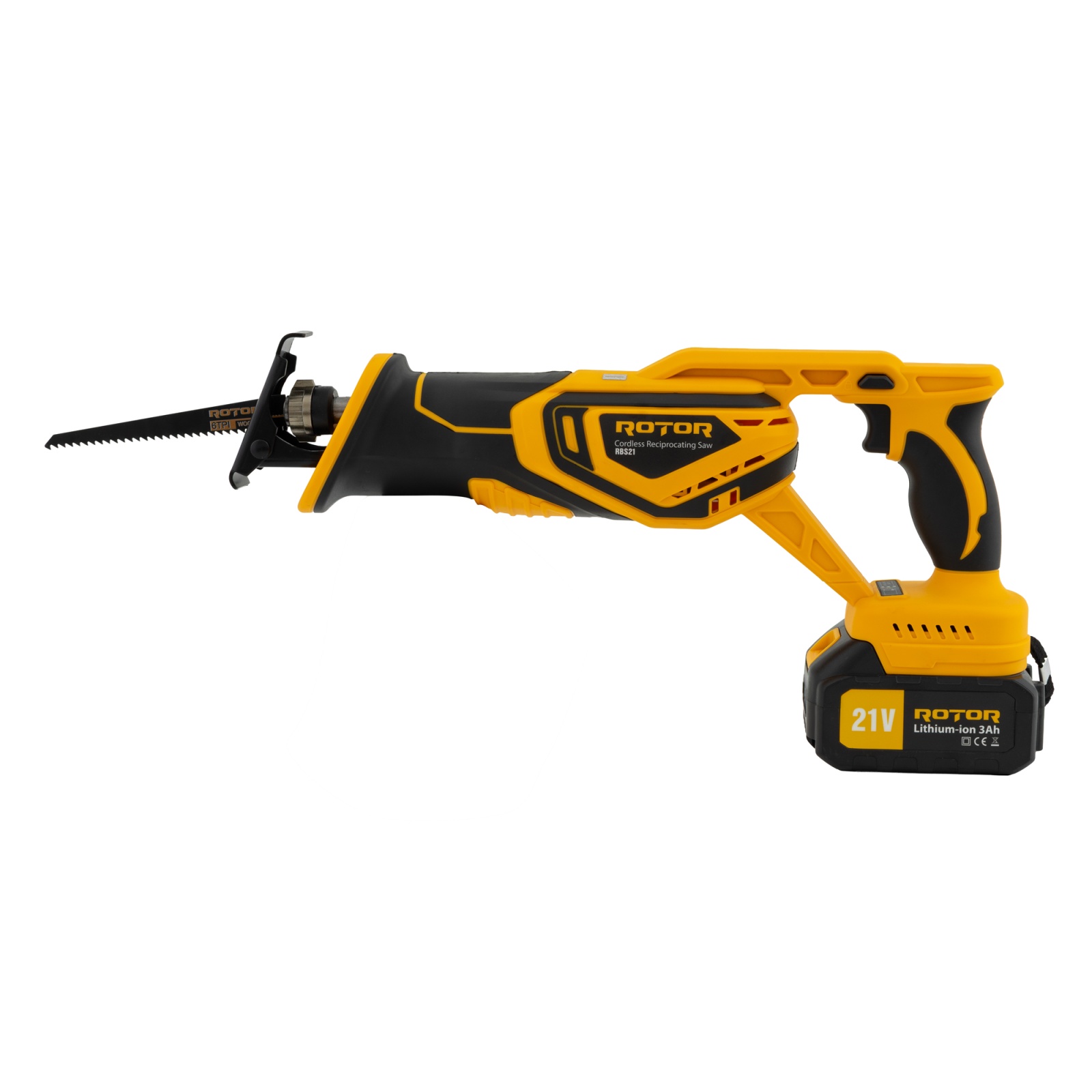 Fierastrau tip sabie cu acumulator ROTOR RBS21, 21 V/3 Ah, 750 W, 2900 rot/min Innovative ReliableTools