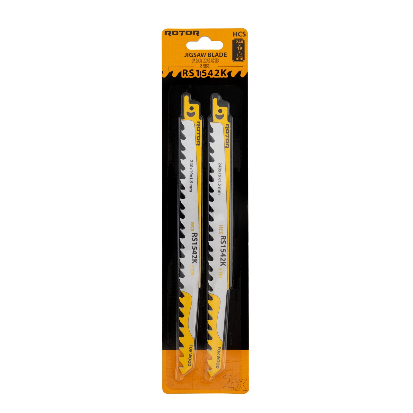 Panza fierastrau pendular pentru Lemn 240x19x1,5 mm Set 2 buc ROTOR RS1542K Innovative ReliableTools