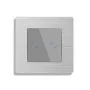 Intrerupator Dublu Wi-Fi cu Touch din Sticla si Rama de Aluminiu LUXION SmartElectro IntelligentHouse