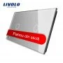 Panou intrerupator simplu+simplu cu touch Livolo din sticla SmartElectro IntelligentHouse