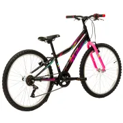 Bicicleta Copii DHS Turbo - 24 Inch, Negru-Roz Ultimate FactoryBikes