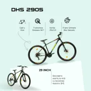 Bicicleta Mtb Dhs 2905 - 29 inch, M, Negru/Gri Ultimate FactoryBikes