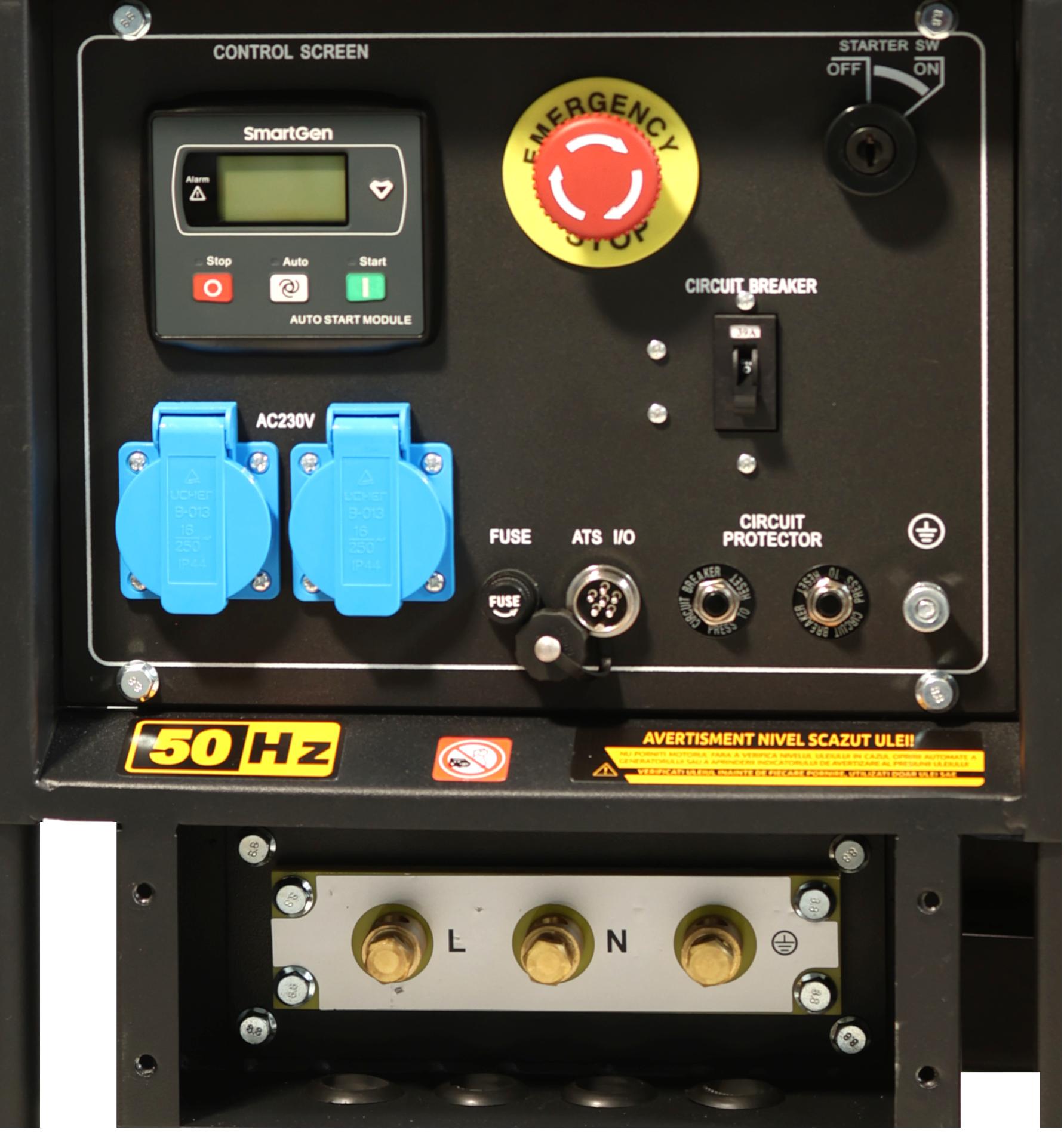Stager YDE12E Generator open-frame 10kVA, 39A, 3000rpm, monofazat, diesel, pornire electrica ProAdvanced PowerfulTools