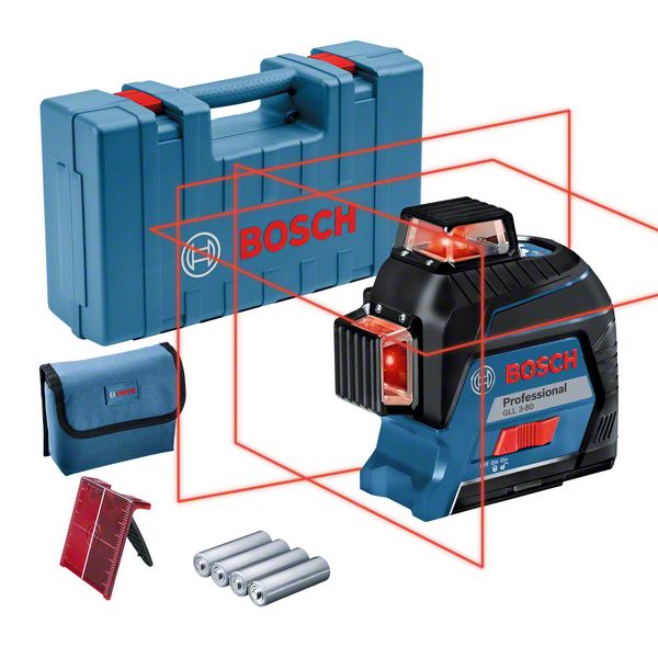Bosch GLL 3-80 Nivela laser cu linii, 30m, receptor 120m, precizie 0.3 mm/m ProAdvanced PowerfulTools
