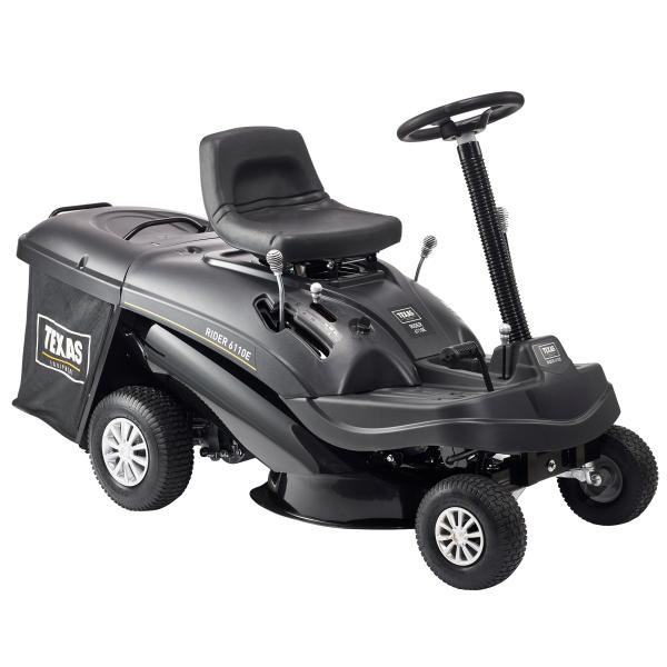 Texas Rider 6110E tractoras pentru tuns gazonul 2 in 1, 6.4CP, benzina, latime de taiere 610mm, inaltime taiere 35-75mm, sac colector 150l, pornire electrica ProAdvanced PowerfulTools