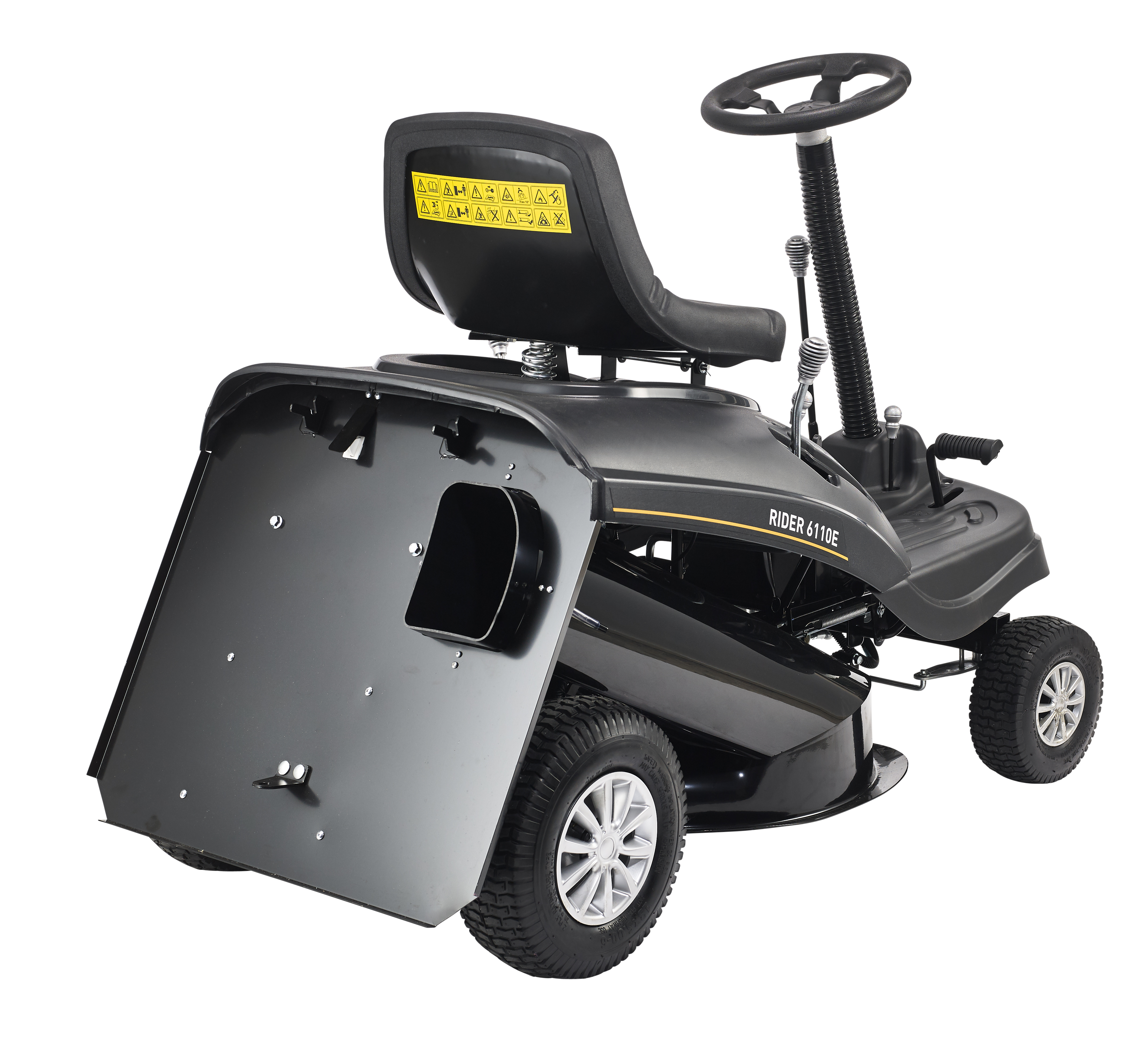 Texas Rider 6110E tractoras pentru tuns gazonul 2 in 1, 6.4CP, benzina, latime de taiere 610mm, inaltime taiere 35-75mm, sac colector 150l, pornire electrica ProAdvanced PowerfulTools