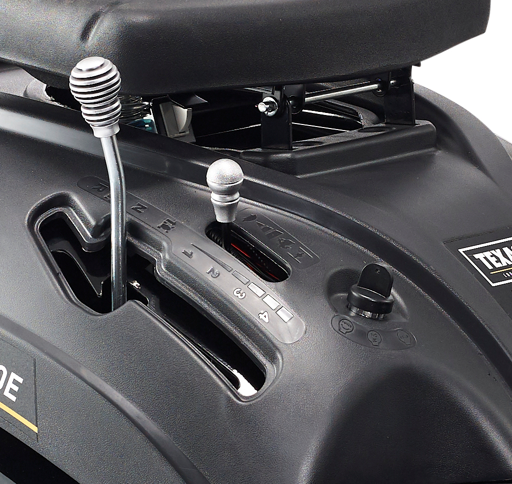 Texas Rider 6110E tractoras pentru tuns gazonul 2 in 1, 6.4CP, benzina, latime de taiere 610mm, inaltime taiere 35-75mm, sac colector 150l, pornire electrica ProAdvanced PowerfulTools
