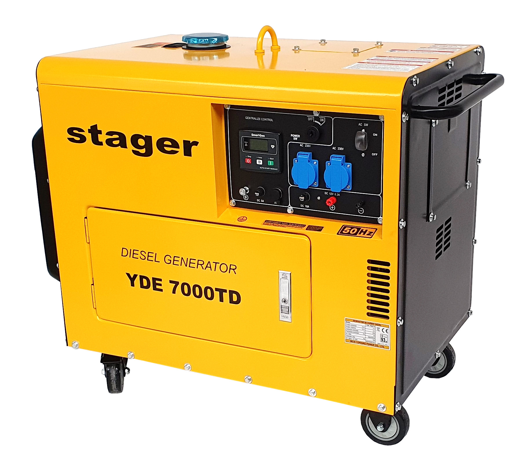 Stager YDE7000TD Generator insonorizat 5kVA, 20A, 3000rpm, monofazat, diesel, pornire electrica ProAdvanced PowerfulTools