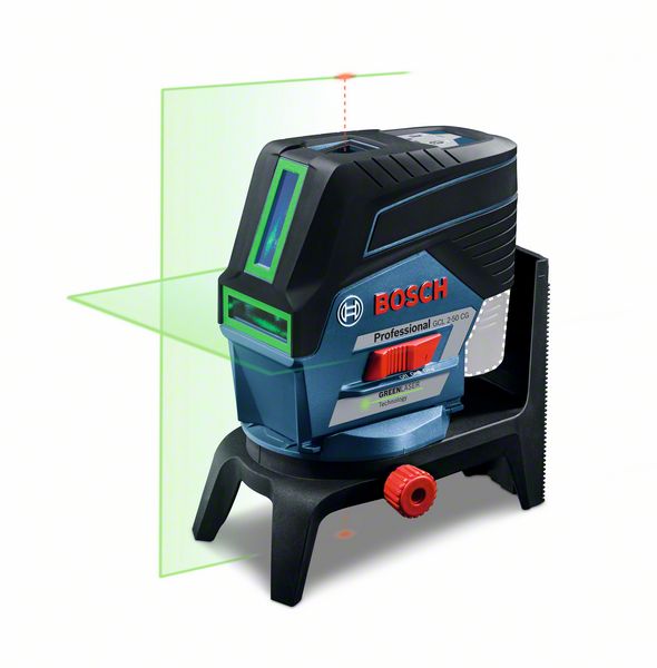 Bosch GCL 2-50 CG + RM 2 + BM 3 (solo) Nivela laser verde cu linii (20 m) cu Bluetooth + Suport professional + Clema pentru tavan + L-Boxx ProAdvanced PowerfulTools