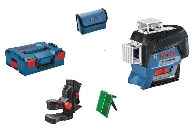 Bosch GLL 3-80 CG + BM 1 (solo) Nivela laser cu linii verzi (30 m) cu Bluetooth + Suport + L-Boxx ProAdvanced PowerfulTools