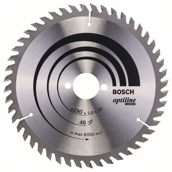 Bosch Panza ferastrau circular Optiline Wood, 190x30x2mm, 48T ProAdvanced PowerfulTools
