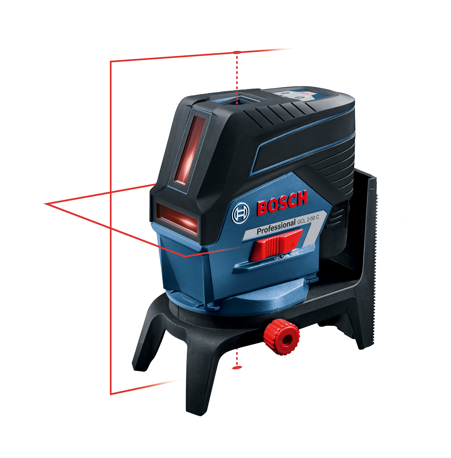 Bosch GCL 2-50C + RM2 + BM3 + Set nivela laser cu linii + Clema pentru tavan + L-BOXX ProAdvanced PowerfulTools