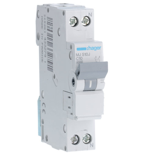 Hager MJ 510 Intrerupator 10A, 1P+N, 4.5kA ProAdvanced PowerfulTools