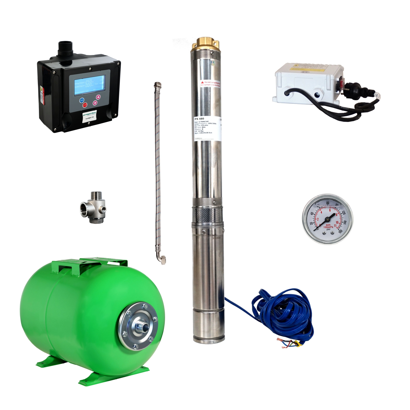 Progarden Aquamatic Vario480PRO sistem hidrofor inverter turatie variabila, 4mc/h, 80m, 10 etaje ProAdvanced PowerfulTools