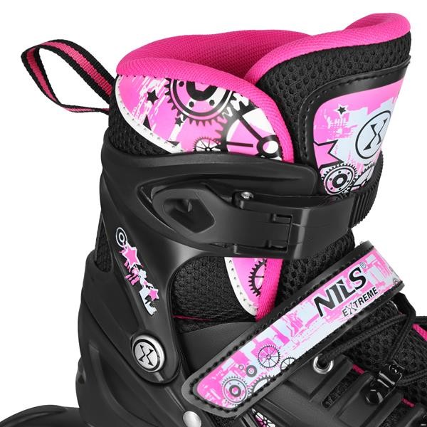 Role Reglabile 4in1 Nils Extreme LED NH10905-Roz curcubeu FitLine Training