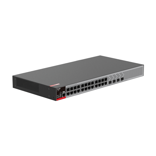 Switch 24 porturi RJ45 1G PoE+, 4 x SFP 2.5G, L2+ Cloud Management, 1U - Ruijie RG-S2915-24GT4MS-P-L SafetyGuard Surveillance