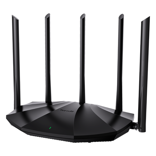 Router Wi-Fi 6, DualBand 2.4Ghz/5GHz, 300+1201Mbps, 5x6dBi, 4 porturi Gigabit - Tenda TX2-PRO SafetyGuard Surveillance