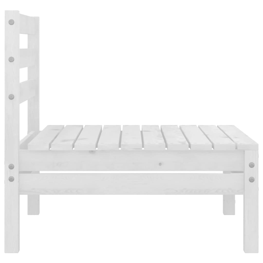 Set mobilier de grădină, 3 piese, alb, lemn masiv de pin GartenMobel Dekor