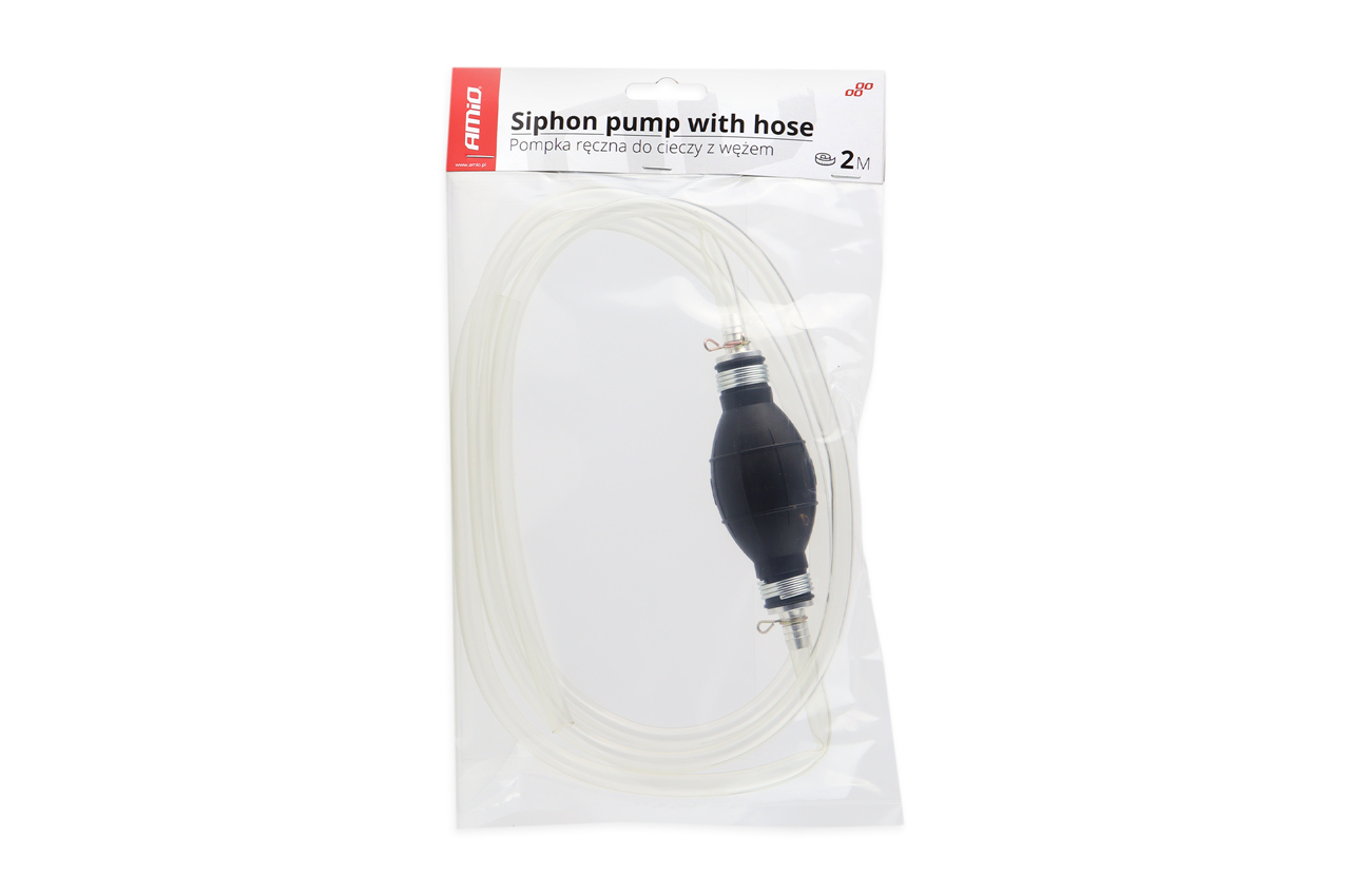 Furtun pentru transfer lichide cu pompita si furtun de 2m, AMiO AutoDrive ProParts