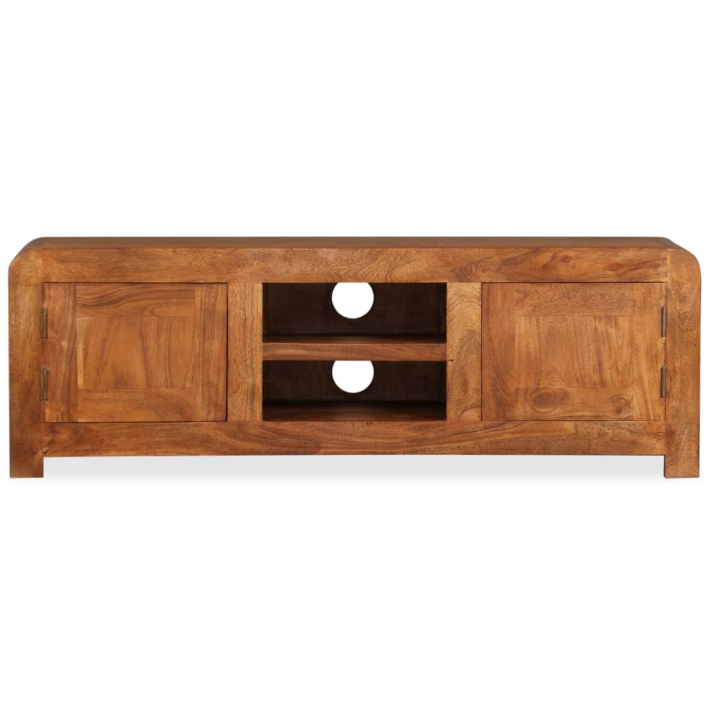 Comodă TV, lemn masiv cu finisaj tip miere, 120 x 30 x 40 cm GartenMobel Dekor