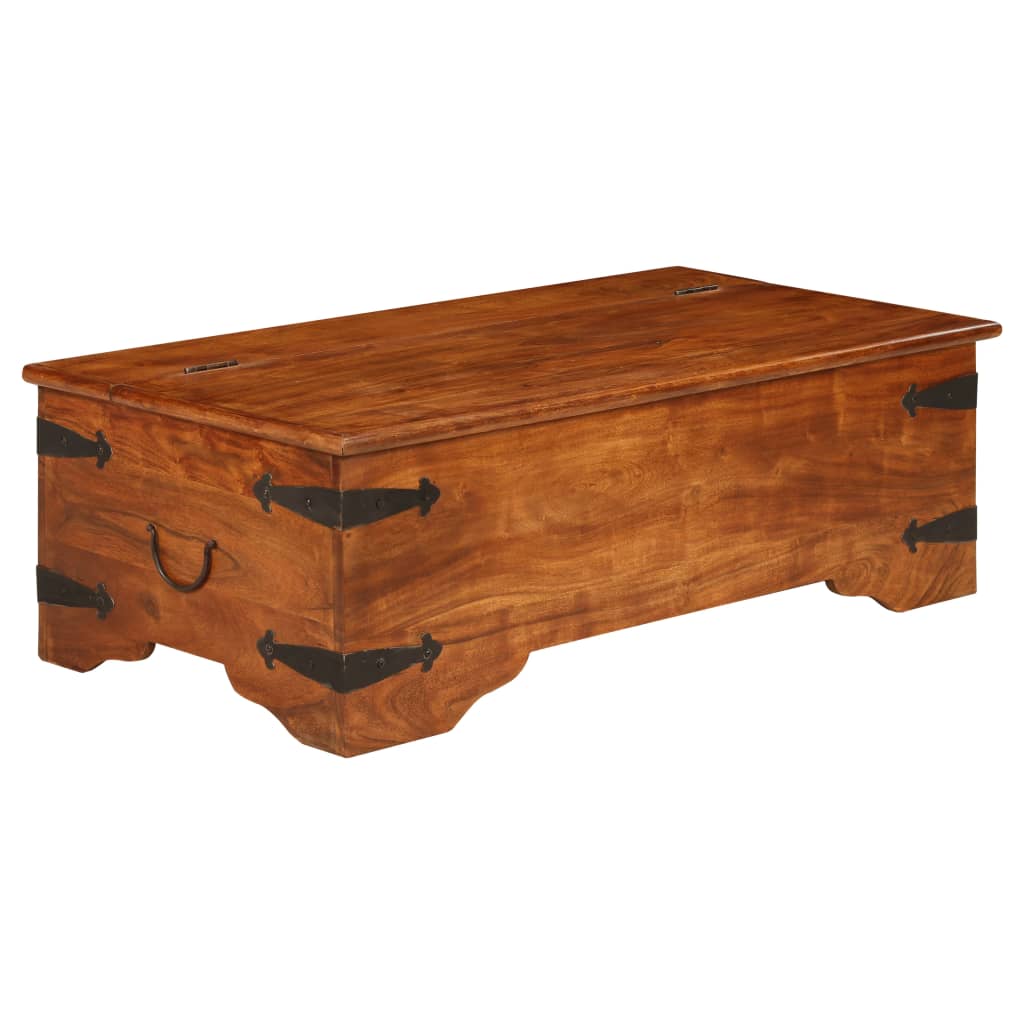 Masă de cafea lemn masiv acaciacu finisaj tip miere 110x55x35cm GartenMobel Dekor