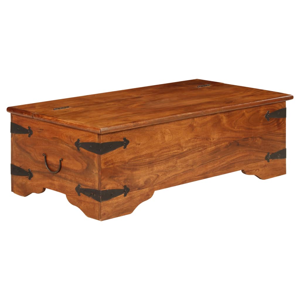 Masă de cafea lemn masiv acaciacu finisaj tip miere 110x55x35cm GartenMobel Dekor