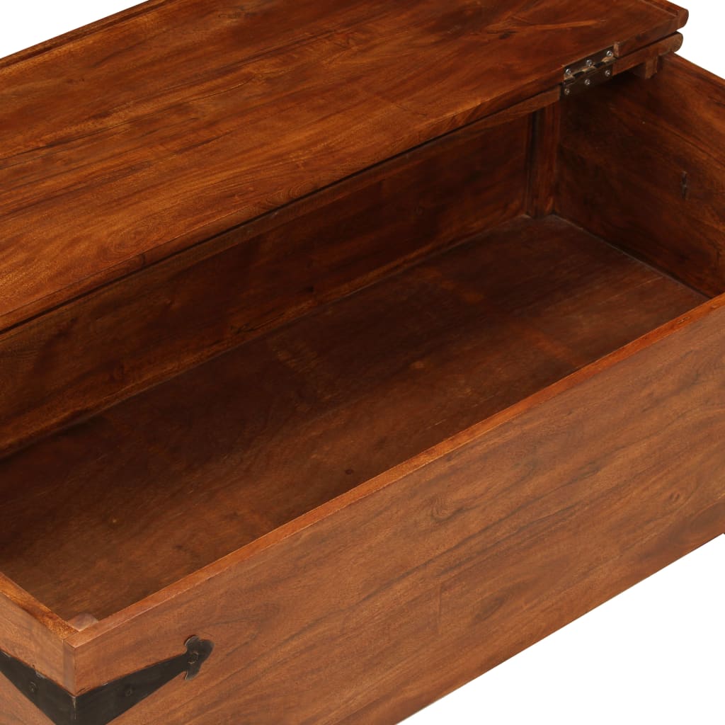 Masă de cafea lemn masiv acaciacu finisaj tip miere 110x55x35cm GartenMobel Dekor