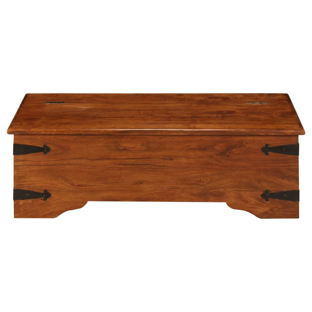 Masă de cafea lemn masiv acaciacu finisaj tip miere 110x55x35cm GartenMobel Dekor