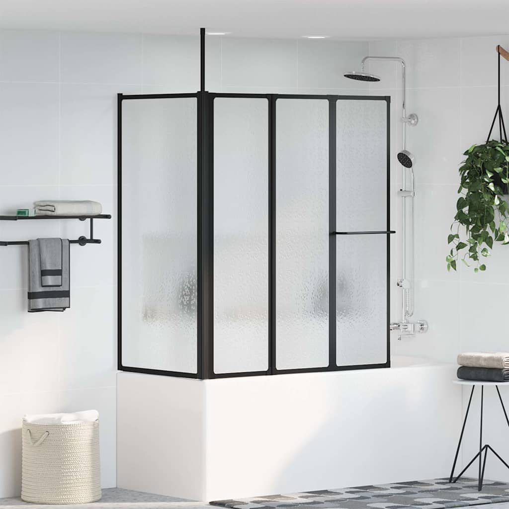 Paravan cadă duș în formă de L 70x120x137 cm 4 panouri pliabil  GartenMobel Dekor