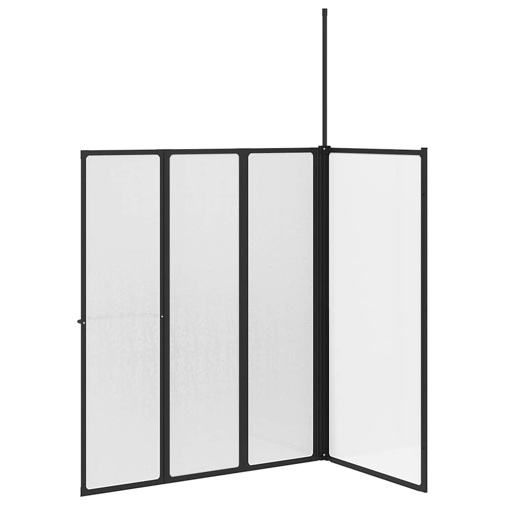 Paravan cadă duș în formă de L 70x120x137 cm 4 panouri pliabil  GartenMobel Dekor