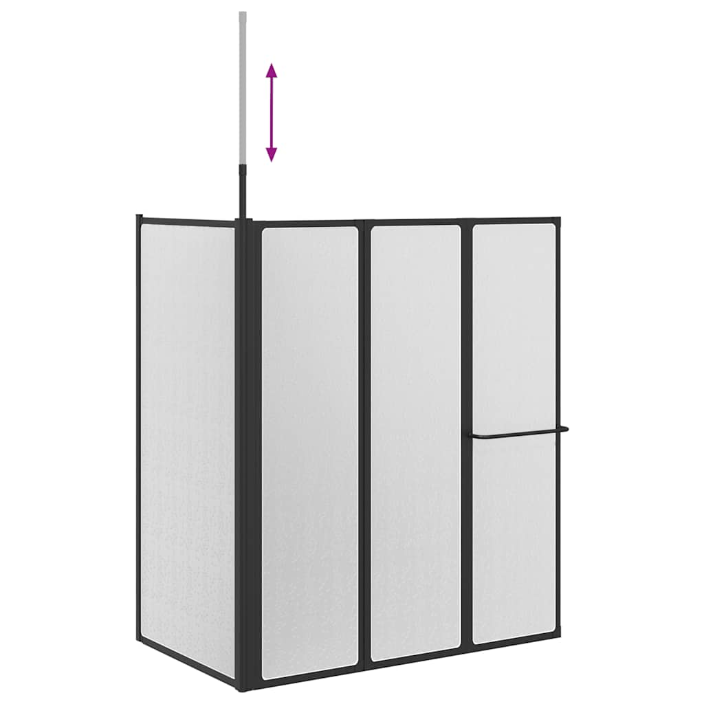 Paravan cadă duș în formă de L 70x120x137 cm 4 panouri pliabil  GartenMobel Dekor
