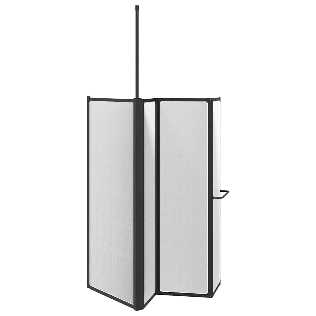 Paravan cadă duș în formă de L 70x120x137 cm 4 panouri pliabil  GartenMobel Dekor