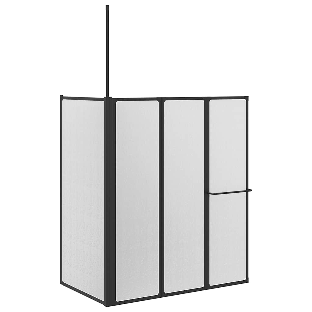 Paravan cadă duș în formă de L 70x120x137 cm 4 panouri pliabil  GartenMobel Dekor