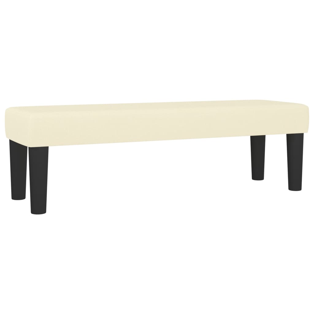 Pat continental cu saltea, crem, 200x200 cm, piele ecologică GartenMobel Dekor