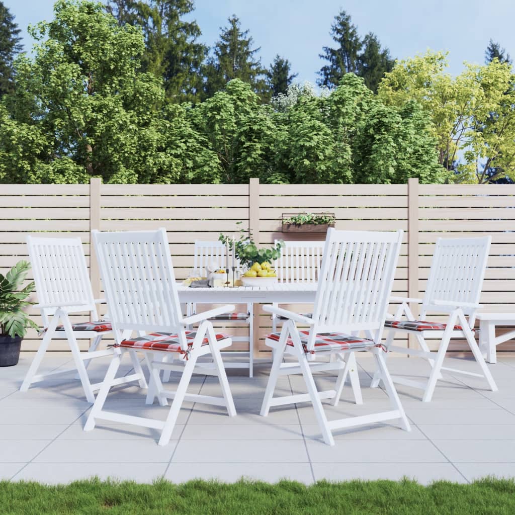 Perne de scaun model carouri, 6 buc., 40x40x3 cm, textil Oxford GartenMobel Dekor
