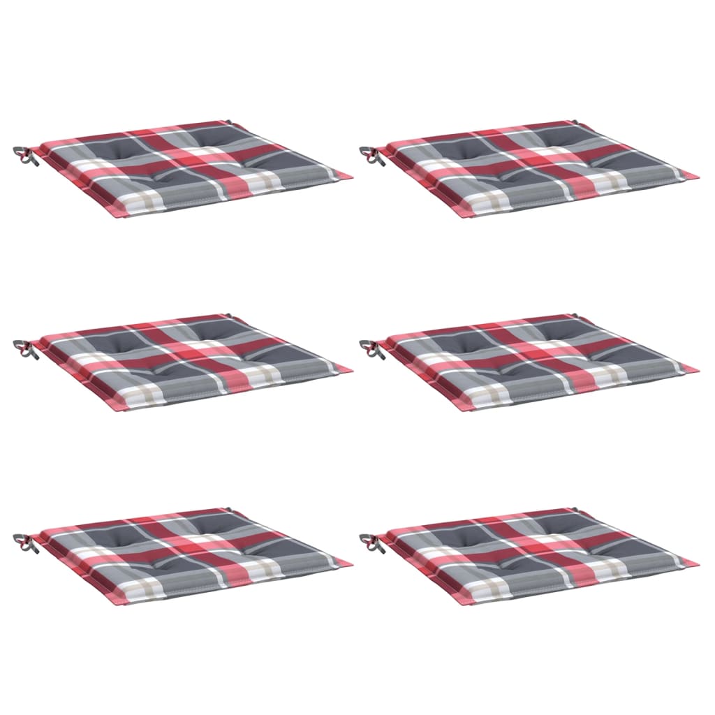 Perne de scaun model carouri, 6 buc., 40x40x3 cm, textil Oxford GartenMobel Dekor