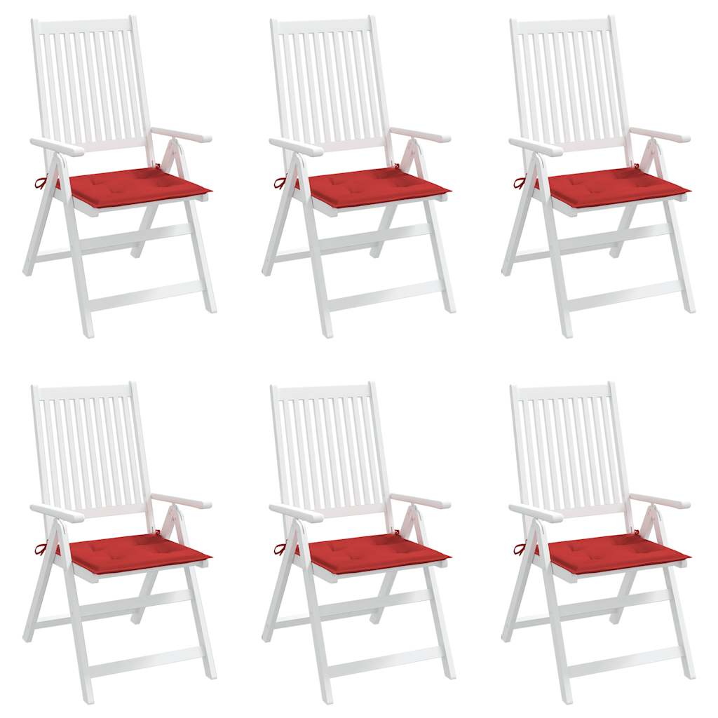 Perne scaune grădină 6 buc. roșu 40x40x4 cm țesătură Oxford GartenMobel Dekor