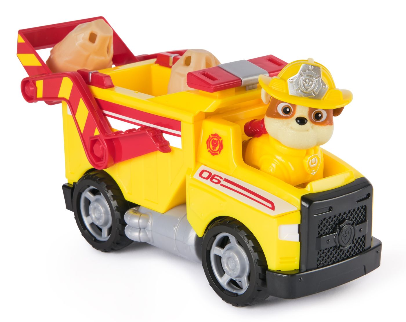PATRULA CATELUSILOR VEHICUL DE SALVARE MASINA DE POMPIERI SI FIGURINA RUBBLE SuperHeroes ToysZone